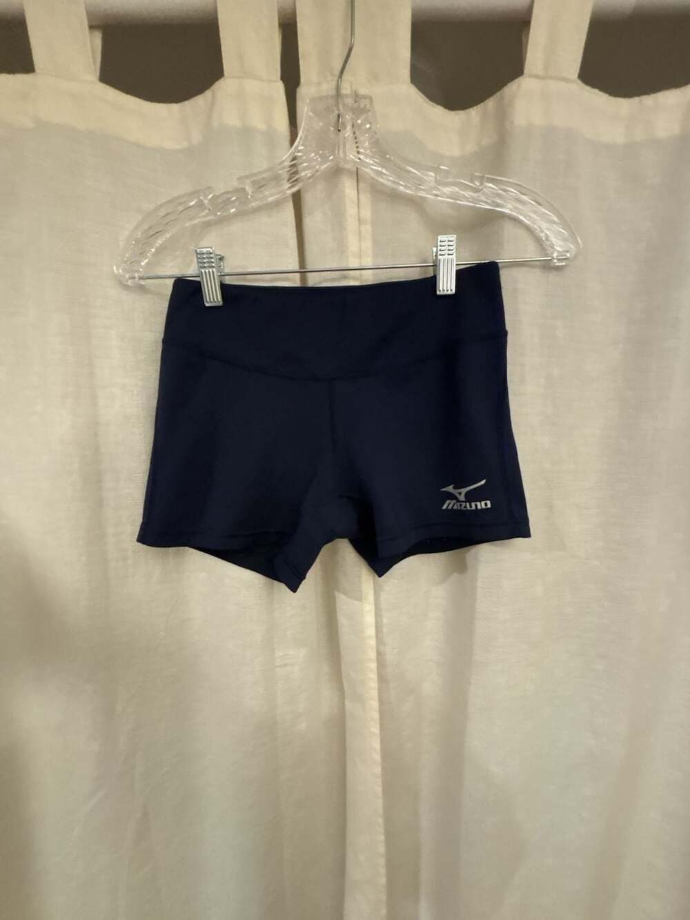 Mizuno Performance Womens Athletic Compression Shorts Navy Size S